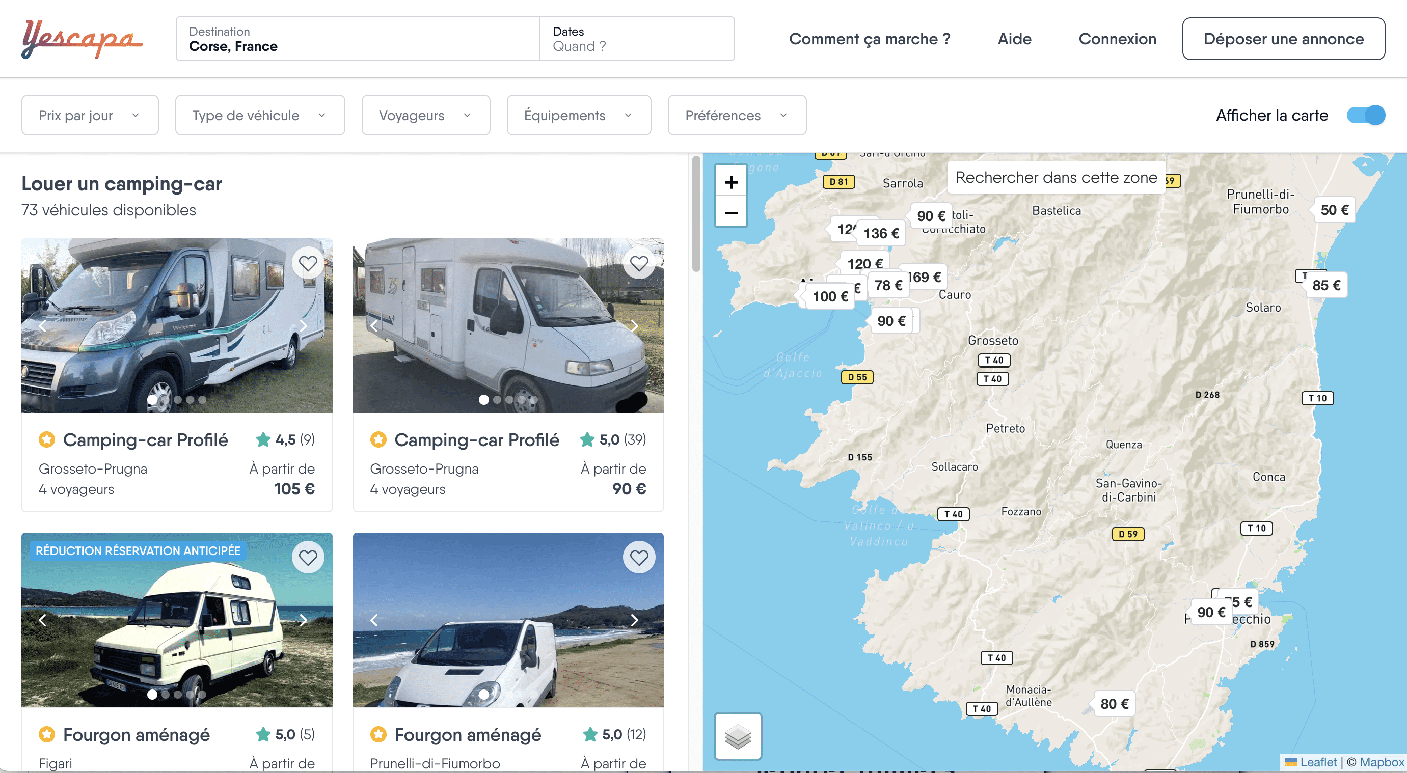 tarifs location camping car yescapa tarifs location camping car yescapa