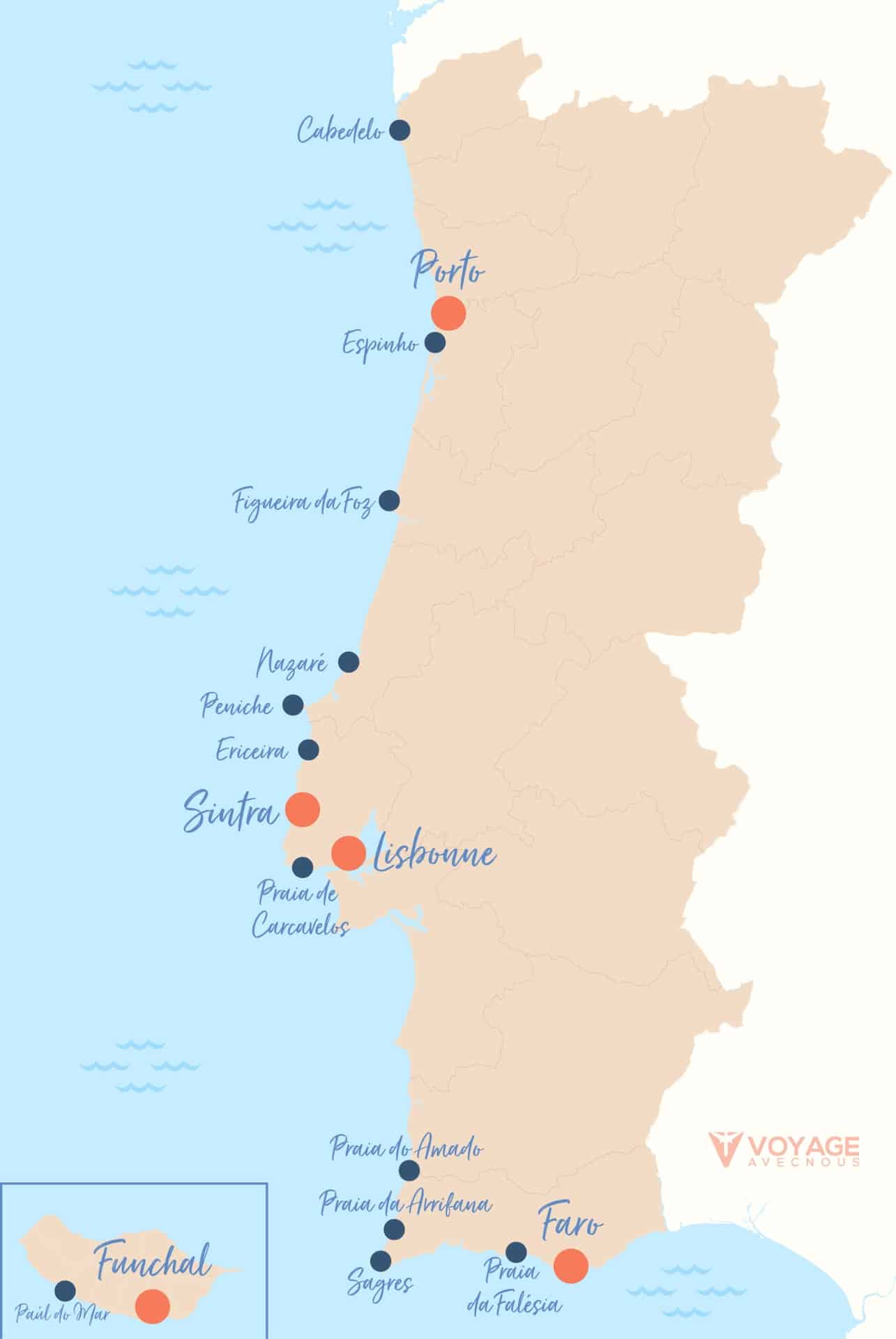 map surf portugal map surf portugal