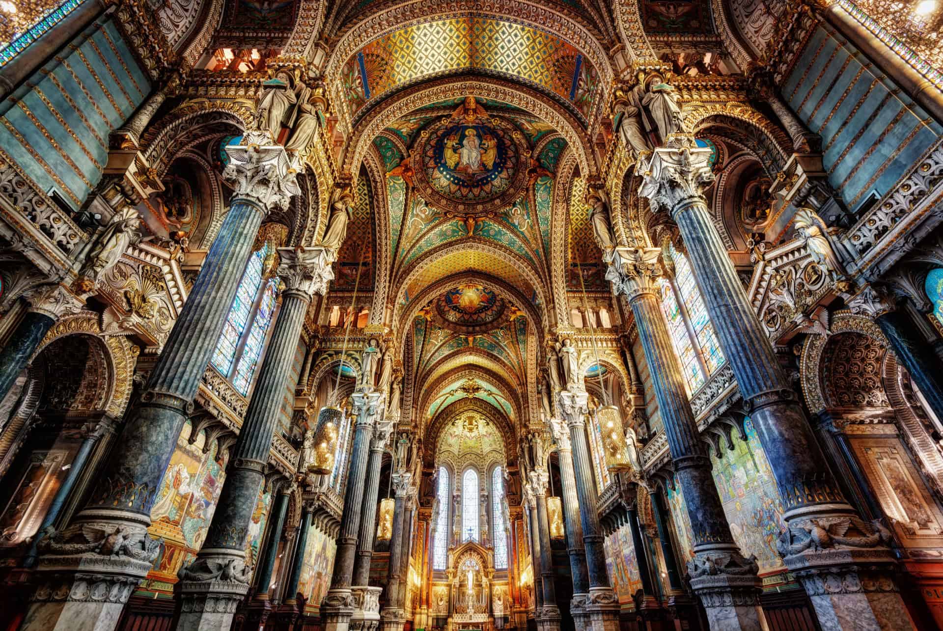 basilique de fourvière a lyon interieur basilique de fourvière a lyon interieur
