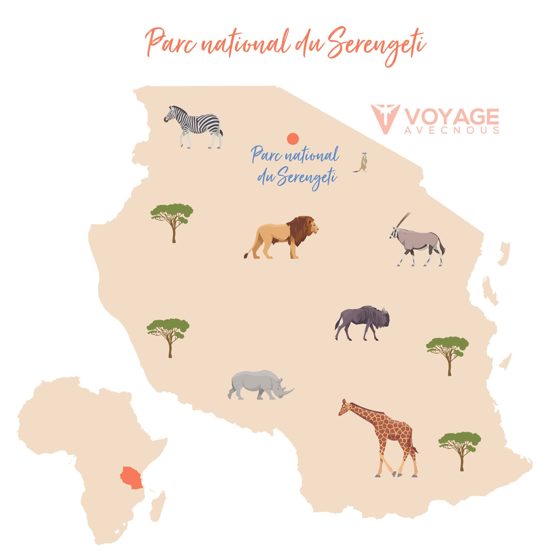 map parc national serengeti map parc national serengeti