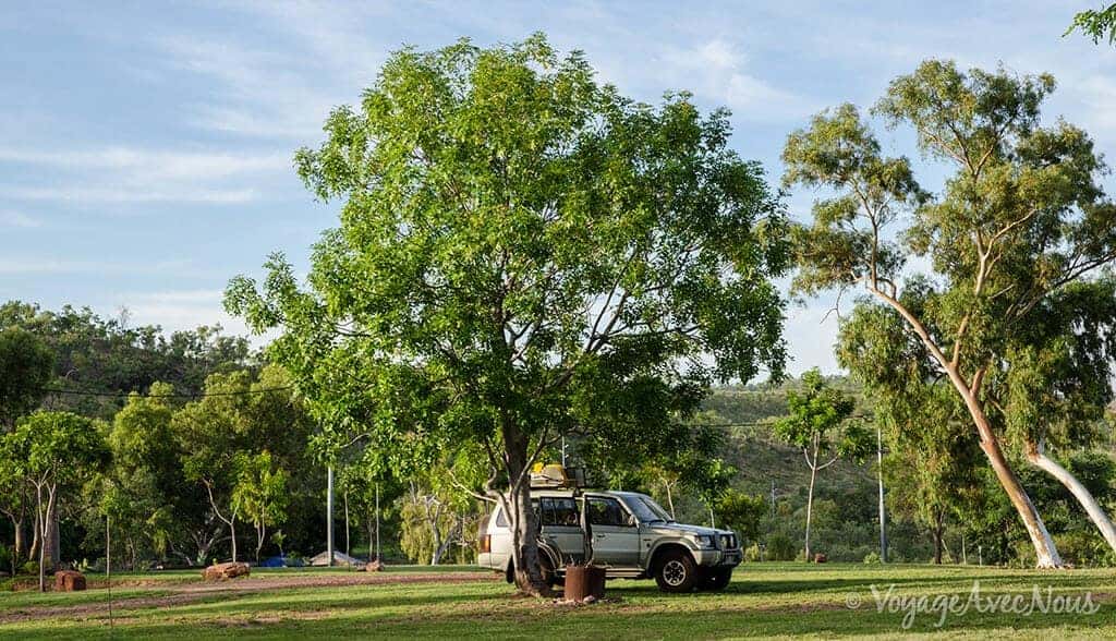 Emplacement camping au Lake Argyle