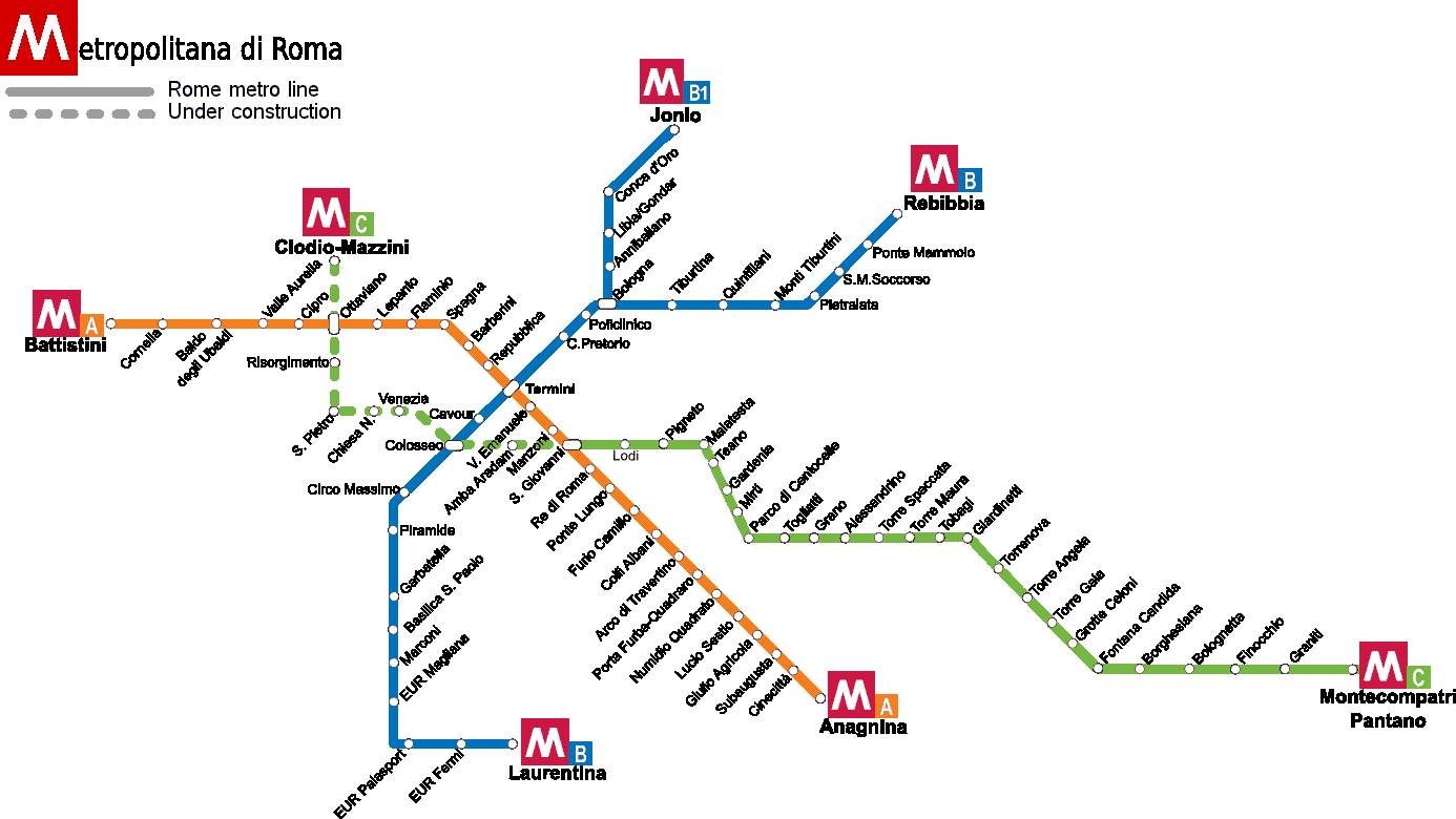 plan metro de rome