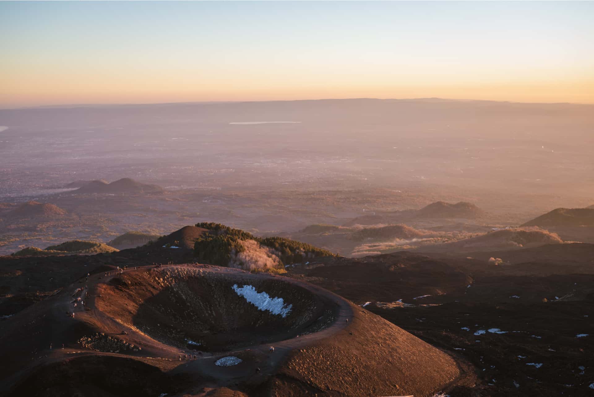 etna sunset etna sunset