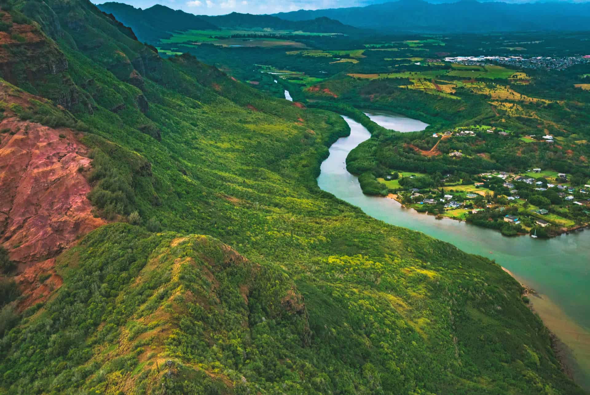 vue aerienne huleia prix voyage hawaii