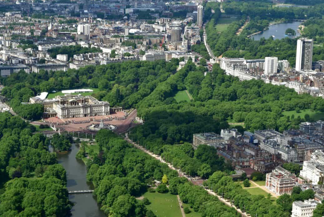 vue aerienne palais buckingham