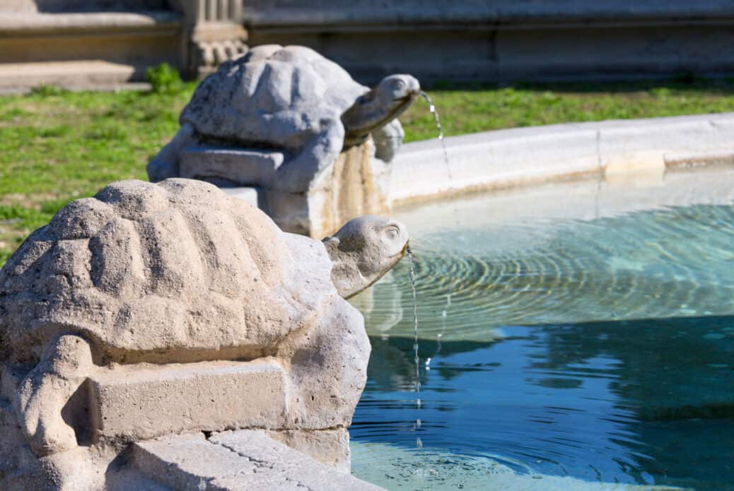 fontaine tortues visiter villa borghese