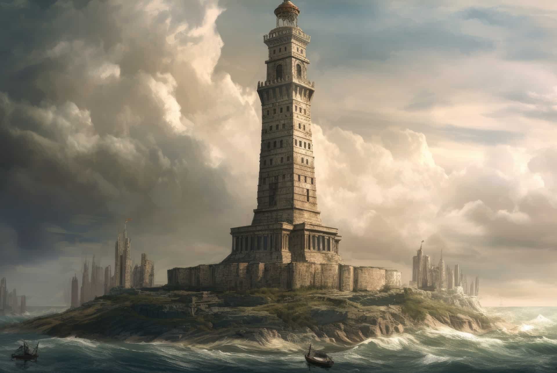 phare alexandre représentation merveilles du monde antique phare alexandre représentation merveilles du monde antique