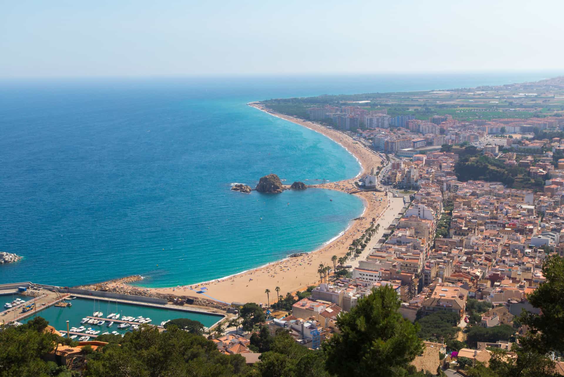 vue aerienne de la costa brava