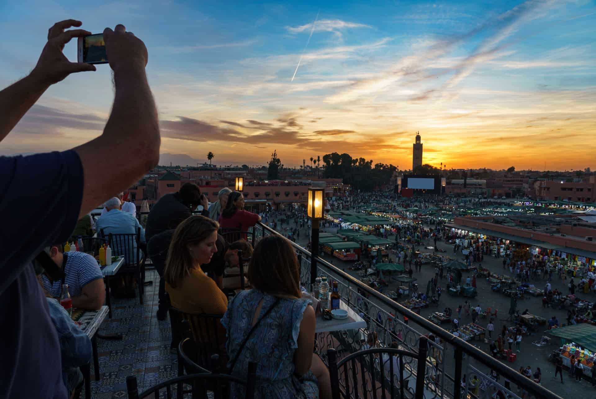 marrakech coucher de soleil photo