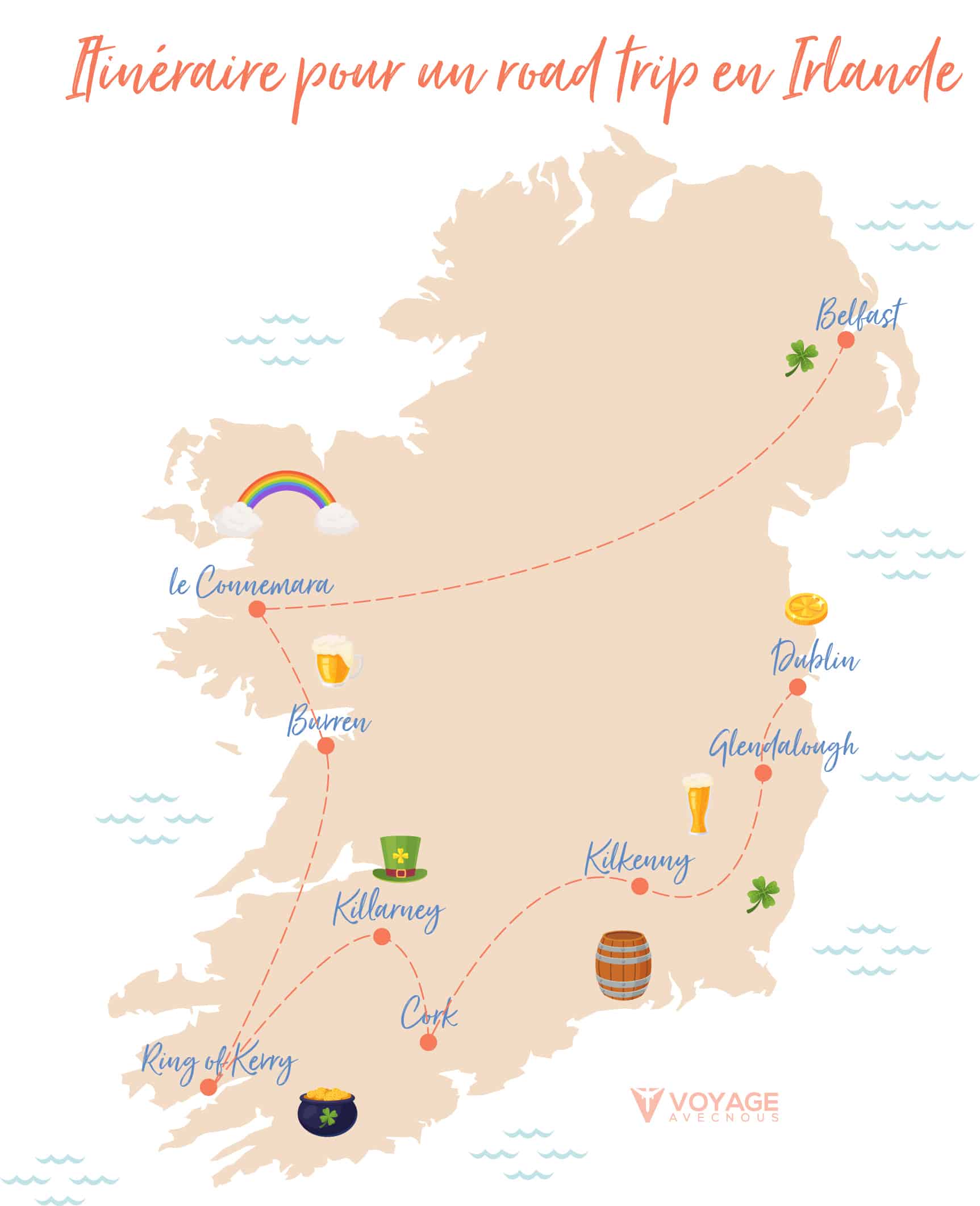 carte road trip irlande carte road trip irlande