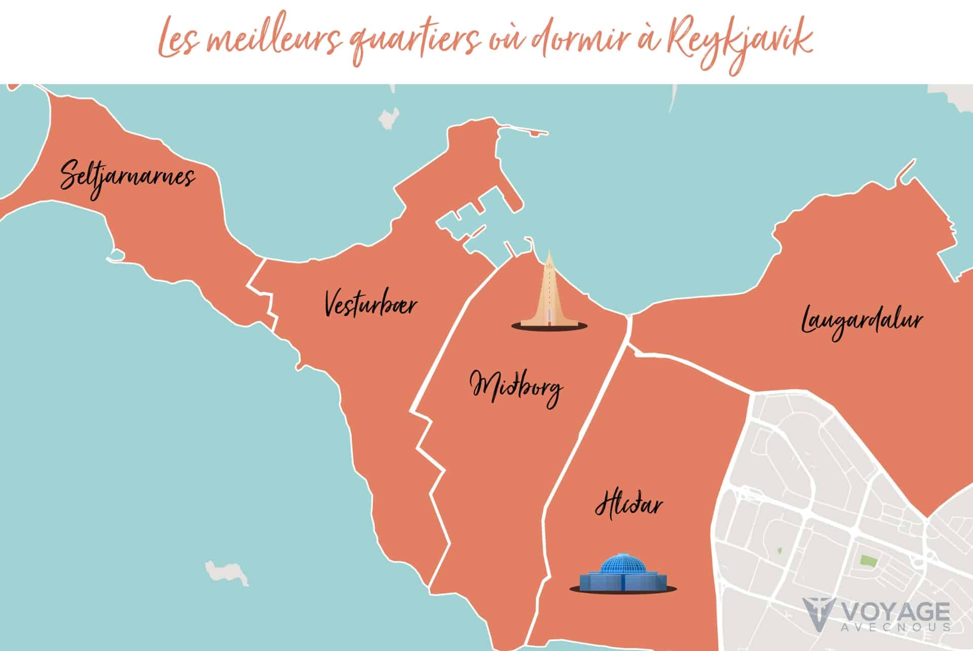 map ou dormir reykjavik