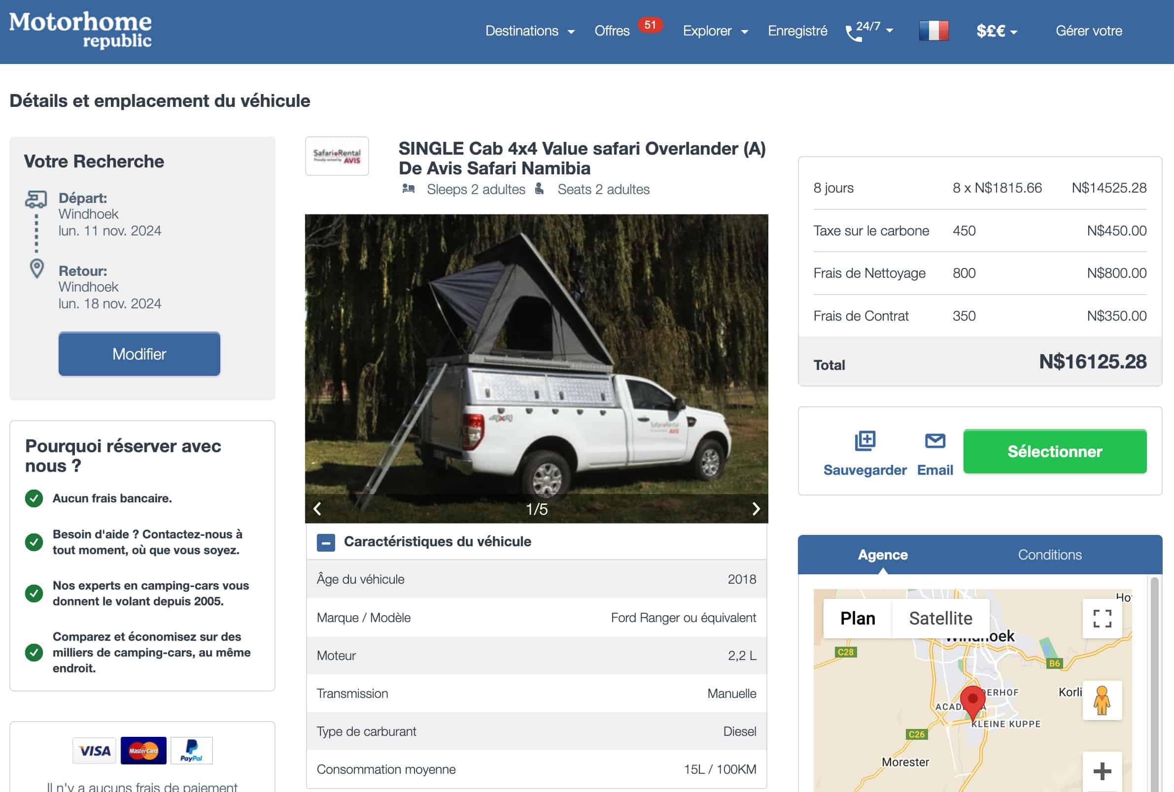 exemple location 4x4 tente namibie motorhome republic exemple location 4x4 tente namibie motorhome republic