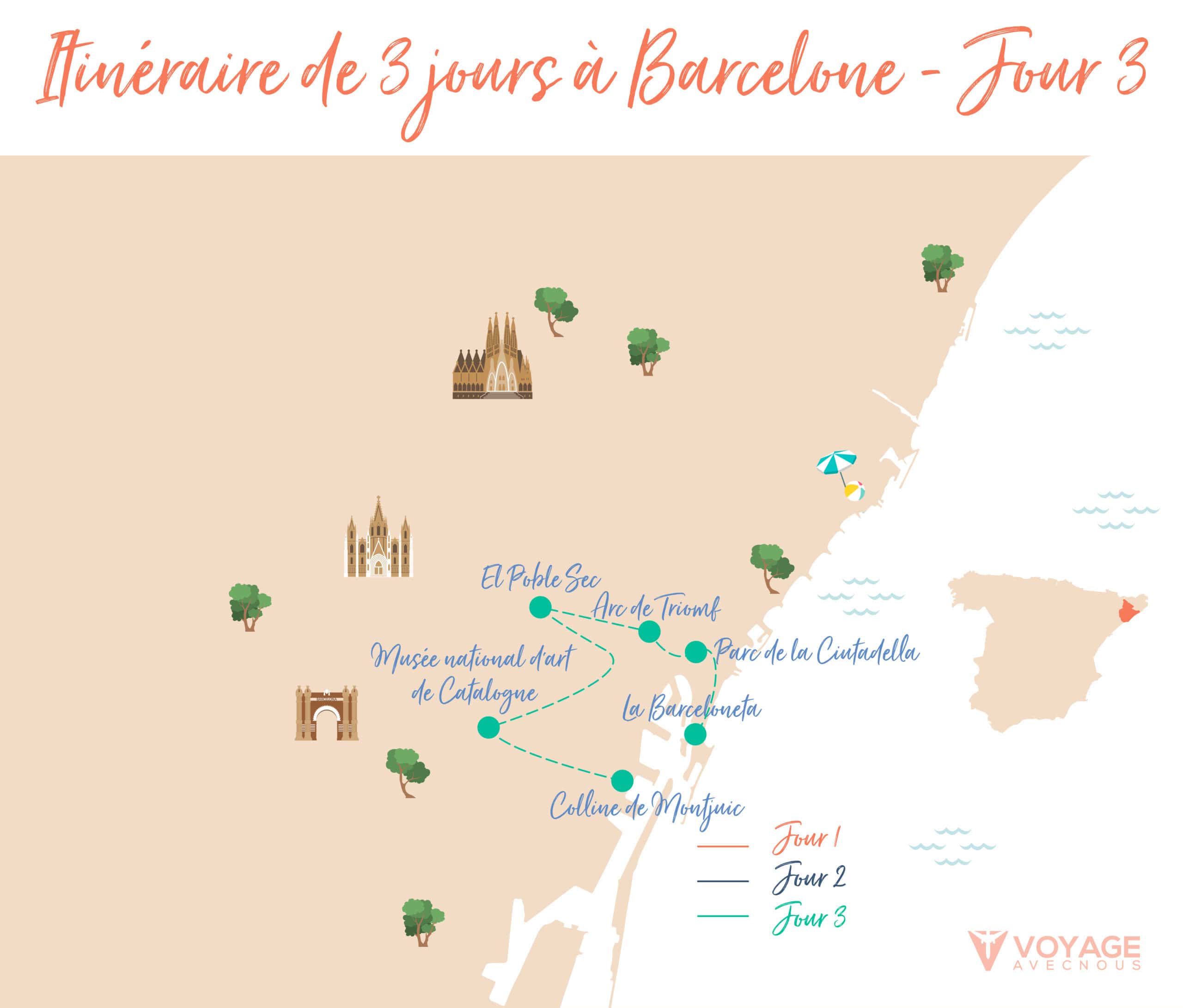 visiter barcelone en 3 jours carte jour 3 visiter barcelone en 3 jours carte jour 3