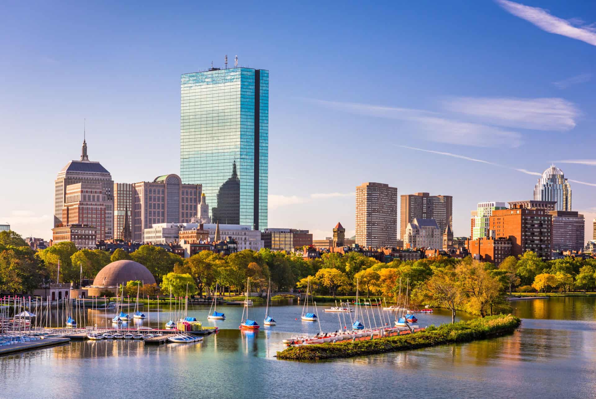 skyline boston skyline capitale massachusetts